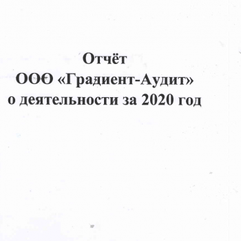Отчет ООО Градиент-Аудит о деятельности за 2020 год - Градиент-Аудит